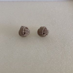 Tiffany & Co Sterling Silver Twist Knot Earrings
